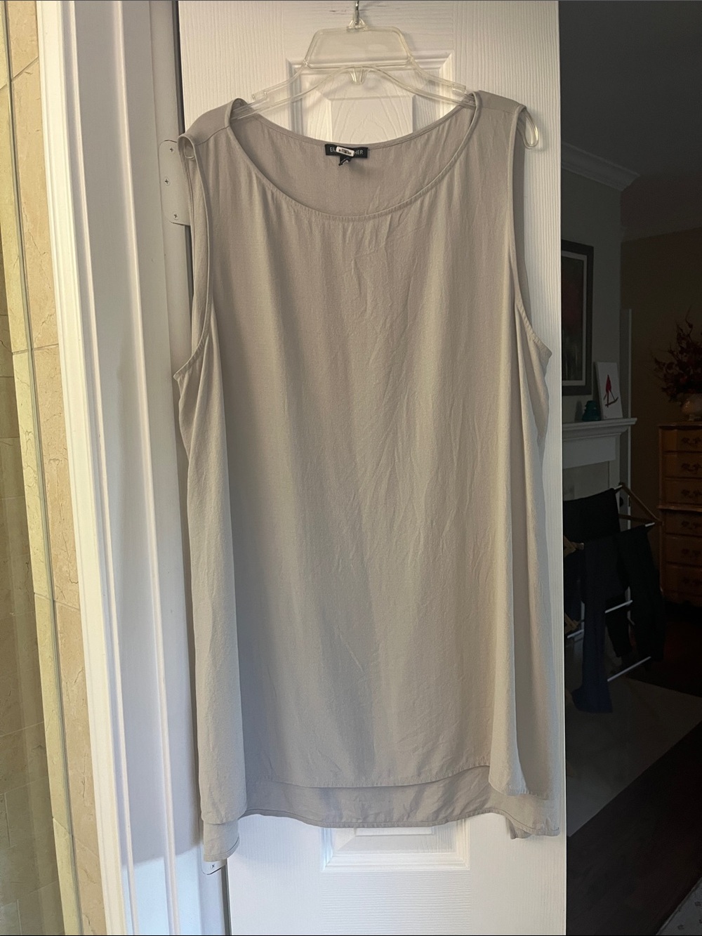 Eileen Fisher Light Gray Sleeveless Tunic